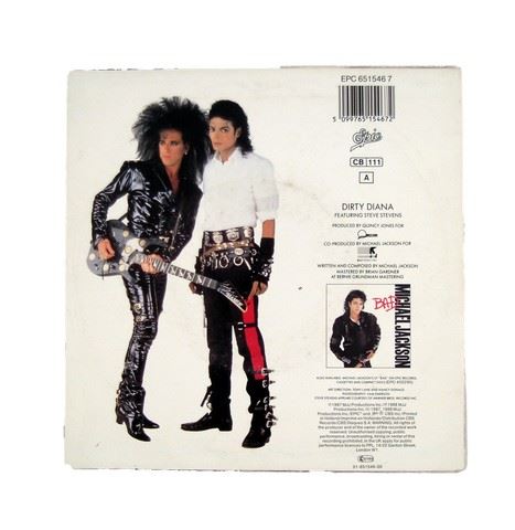 Michael Jackson Autograph On Dirty Diana Single Original Cover michael-jackson-autograph-on-dirty-diana-single-original-cover