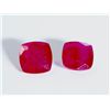 Image 1 : 12 ct & up Ruby Cushion Cut ctw 12.07 2Pcs