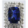 Image 1 : Tanzanite  10.69 ctw & Diamond Ring 14KW
