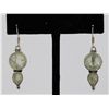 Image 1 : Sterling Silver .925 Vintage Quartz Earrings