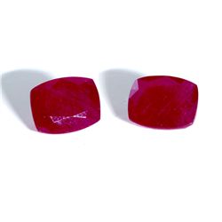 10 ct & up Ruby Cushion Cut ctw 10.15 2Pcs