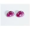 Image 1 : 5 ct & up Cabuchon Ruby Oval Shaped ctw 5.71 2Pcs