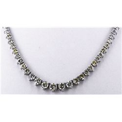 Yellow Fancy Diamond  9.18ctw Necklace 14KW