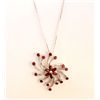 Image 1 : Sterling Silver .925 Garnet Pendant ctw