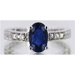 Ceylon Sapphire w/ Diamond Ring 1.65ct