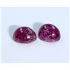 Image 1 : 10 ct & up Cabuchon Ruby Oval Shaped ctw 10.23 2Pcs
