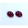 Image 1 : 11 ct & up Cabuchon Ruby Oval Shaped ctw 11.22 2Pcs