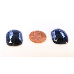 49 ct & up Natural Blue Sapphire Slice ctw 49.25 2Pcs