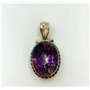 Sterling Silver .925 Mystic Topaz Pendant 11.88g Dim. 18x25mm