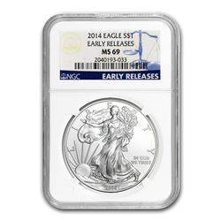 2014 Silver American Eagle MS-69 NGC (Early Releases)