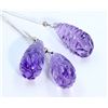 44.44 ct Amethyst Beads 3Pcs