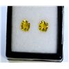 2 ct & up Yellow Sapphire Cushion Cut ctw 2.48 2Pcs