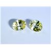 Image 1 : 6 ct & up Yellow Zircon Oval Shaped ctw 6.33 2Pcs
