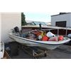 Image 2 : BOSTON WHALER & CONTENTS INCLUDING: JOHNSON 60HP OUTBOARD MOTOR, MERCURY 9.8HP OUTBOARD MOTOR