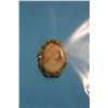 Image 2 : ONE 10KT YELLOW GOLD NATURAL SHELL CAMEO BROOCH - PENDANT.  REPLACEMENT VALUE $775.