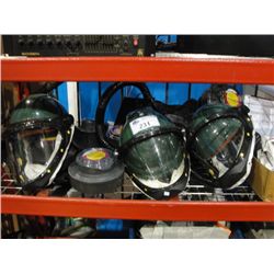 3 SETS OF 3M GVP SERIES BELT MOUNTED POWERED AIR PURIFYING RESPIRATOR ASSEMBLIES COMPLETE WITH