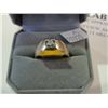 Image 2 : LADIES 10K YELLOW GOLD AND 14K WHITE GOLD GENTLEMANS DIAMOND SET DRESS RING.