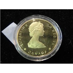 1989 ROYAL CANADIAN MINT 100 DOLLAR QUARTER OUNCE 22K GOLD COIN