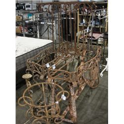 5 WROUGHT IRON TABLE BASES