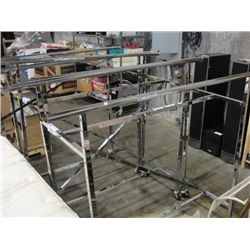 3 CHROME FINISHED CLOTHING DISPLAY RACKS