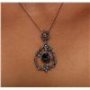 Image 5 : 18KT Black Gold 1.93ctw Black Diamond Pendant With Chain