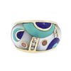 Image 3 : 14KT Yellow Gold 0.15ctw Diamond and Lapis Lazulis Ring