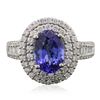 Image 1 : 14KT Two-Tone Gold 1.59ct Tanzanite and Diamond Ring