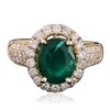 Image 1 : 14KT Yellow Gold 2.43ct Emerald and Diamond Ring
