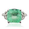 Image 3 : 14KT White Gold 6.63ct Emerald and Diamond Ring