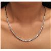 Image 2 : 14KT White Gold 5.73ctw Diamond Necklace