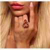 Image 2 : 14KT Rose Gold 24.03ct GIA Certified Morganite and Diamond Ring
