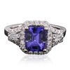 Image 1 : 14KT White Gold 2.11ct Tanzanite and Diamond Ring