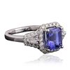 Image 2 : 14KT White Gold 2.11ct Tanzanite and Diamond Ring