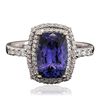 Image 1 : 14KT White Gold 2.39ct Tanzanite and Diamond Ring