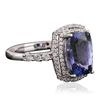 Image 2 : 14KT White Gold 2.39ct Tanzanite and Diamond Ring