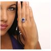Image 2 : 14KT White Gold 7.07ct Tanzanite and Diamond Ring