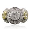 Image 1 : Platinum and 18KT Two-Tone Gold 5.15ctw Diamond Ring