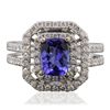 Image 3 : 14KT White Gold 1.09ct Tanzanite and Diamond Ring