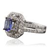 Image 4 : 14KT White Gold 1.09ct Tanzanite and Diamond Ring