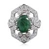 Image 3 : 14KT White Gold 3.29ct Emerald and Diamond Ring