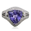 Image 1 : 14KT White Gold 3.76ct Tanzanite and Diamond Ring