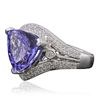 Image 2 : 14KT White Gold 3.76ct Tanzanite and Diamond Ring