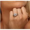 Image 2 : 14KT White Gold 3.87ctw Round Brilliant Cut Diamond Ring