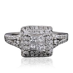 14KT White Gold 0.90ctw Diamond Ring