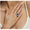 Image 2 : 18KT White Gold 6.97ct Tanzanite and Diamond Ring