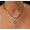 Image 2 : 14KT White Gold 3.82ctw Diamond Necklace