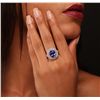 Image 1 : 14KT White and Yellow Gold 6.24ct Tanzanite and Diamond Ring