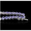 Image 8 : 14KT White Gold 11.20ctw Tanzanite and Diamond Bracelet