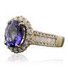 Image 2 : 14KT Yellow Gold 3.04ct Tanzanite and Diamond Ring