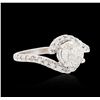 Image 2 : 14KT White Gold 1.15ctw Diamond Ring